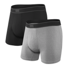 Saxx Underwear Day Tripper 2 Pack Boxer briefs - Black/Grey Heather