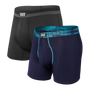 Saxx Sport Mesh 2 Pack Boxer Briefs - Navy Digi DNA / Black