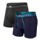 Saxx Sport Mesh 2 Pack Boxer Briefs - Navy Digi DNA / Black