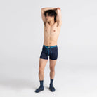 Saxx Sport Mesh 2 Pack Boxer Briefs - Navy Digi DNA / Black