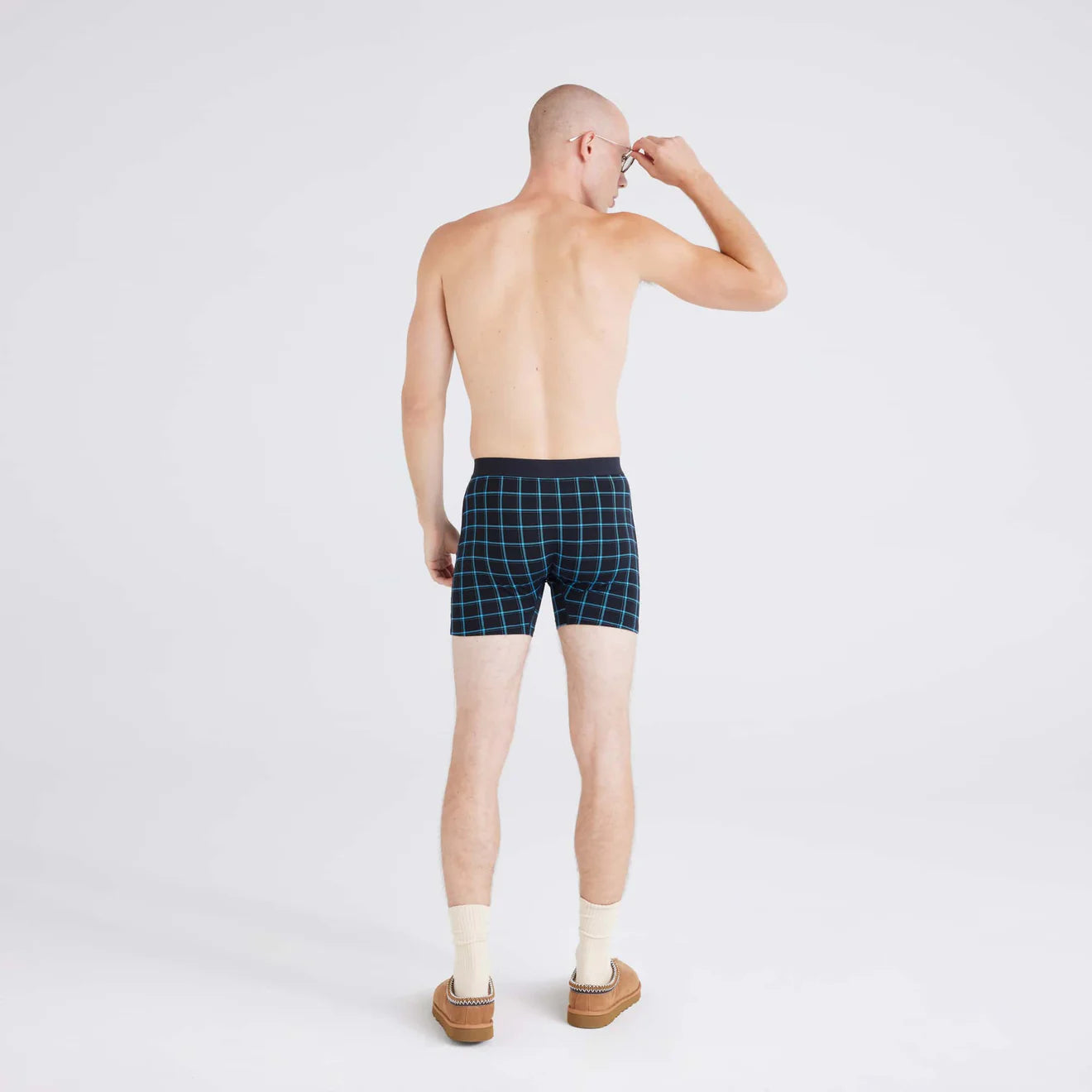 Saxx Ultra Super Soft 2 Pack Boxer Briefs - Getta Watt / Windowpane