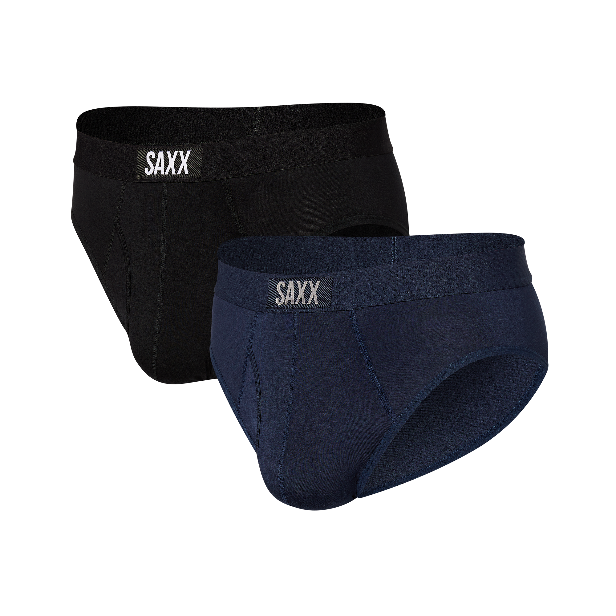 Saxx Ultra Super Soft 2 Pack Briefs - Black / Navy