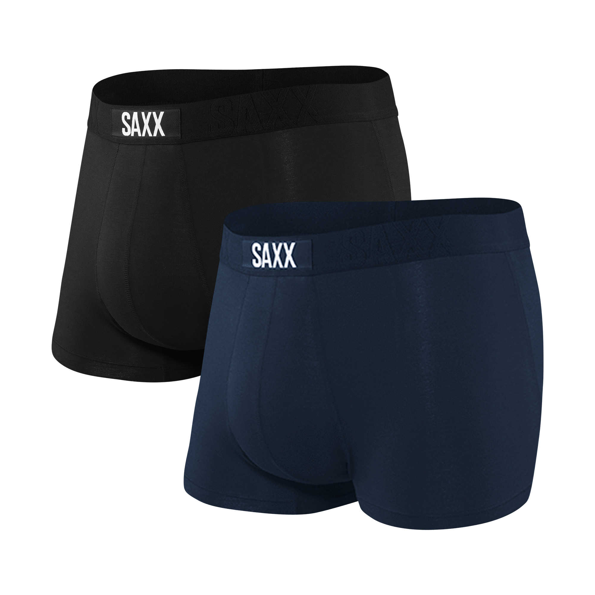 Saxx Vibe Supersoft 2 Pack Trunks - Black / Navy