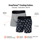 Saxx DROPTEMP™ Cooling Cotton 2 Pack Boxer Briefs - Angler Wrangler / Grey