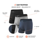 Saxx Underwear Day Tripper 3 Pack Boxer briefs - Black/Grey/Navy