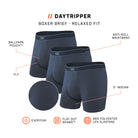 Saxx Underwear Daytripper 3 Pack Boxer Briefs - Navy Heather