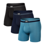 Saxx Underwear Sport Mesh 3 Pack Boxer Briefs 5" - Hydro / Maritime / Black