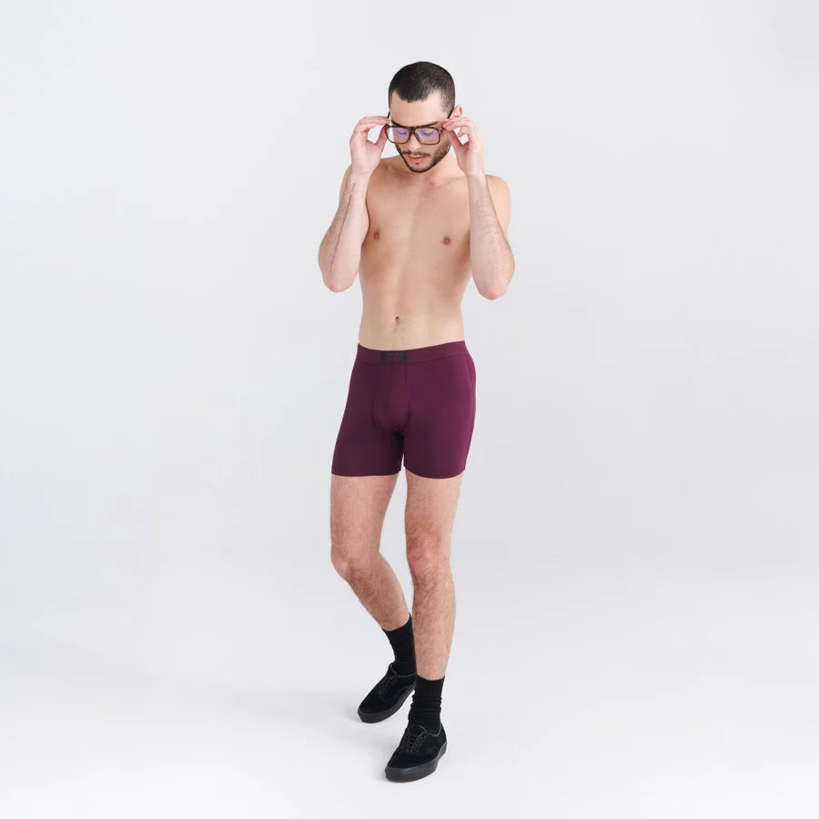 Saxx Ultra Super Soft 3 Pack Boxer Briefs - Burnt Plum/Turbulence/Black