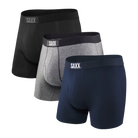 Saxx Ultra Super Soft 3 Pack Boxer Briefs - Black/Grey/Navy Classic Ultra 18