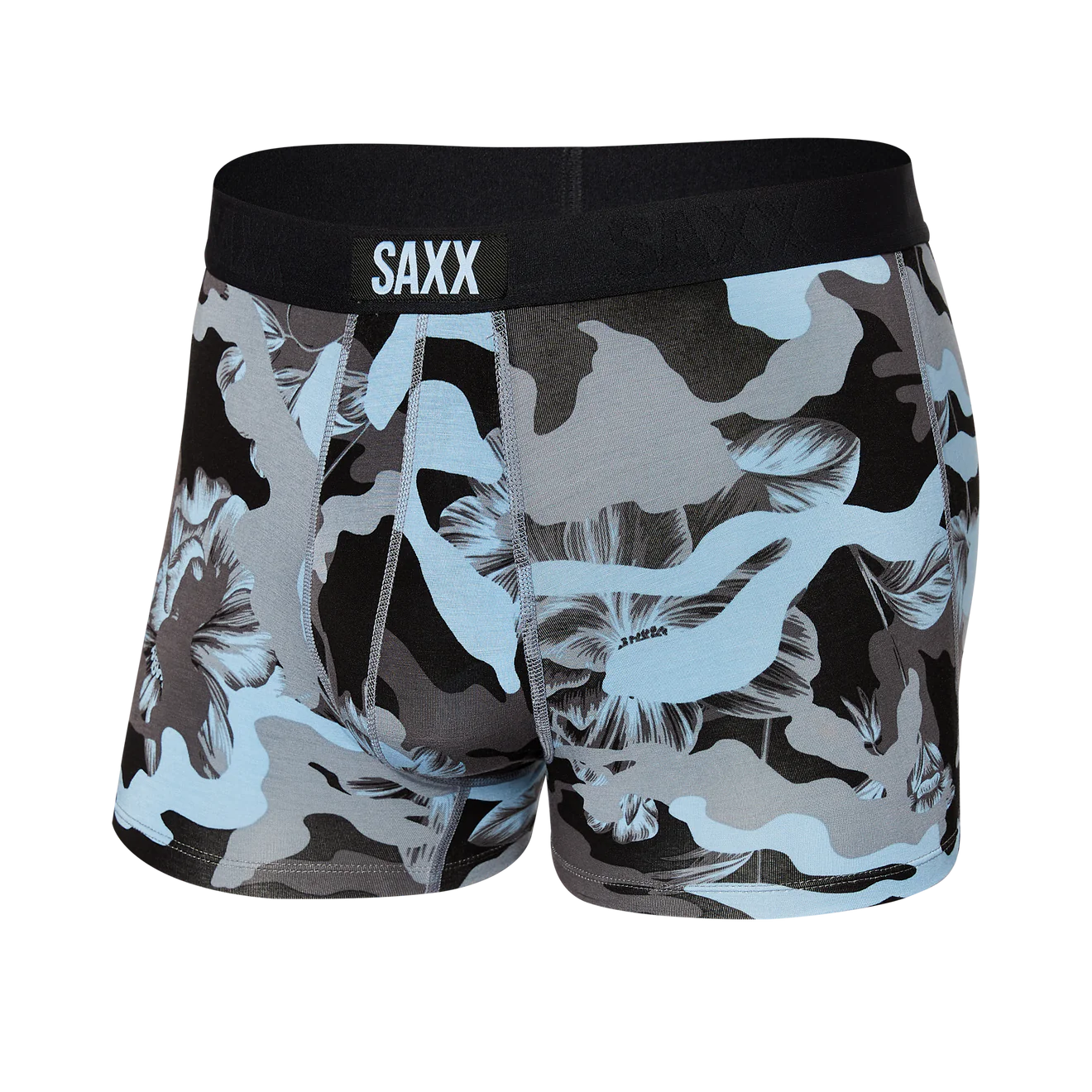 Saxx Underwear Vibe Super Soft 1 Pack Trunk - Blue Camo Flora