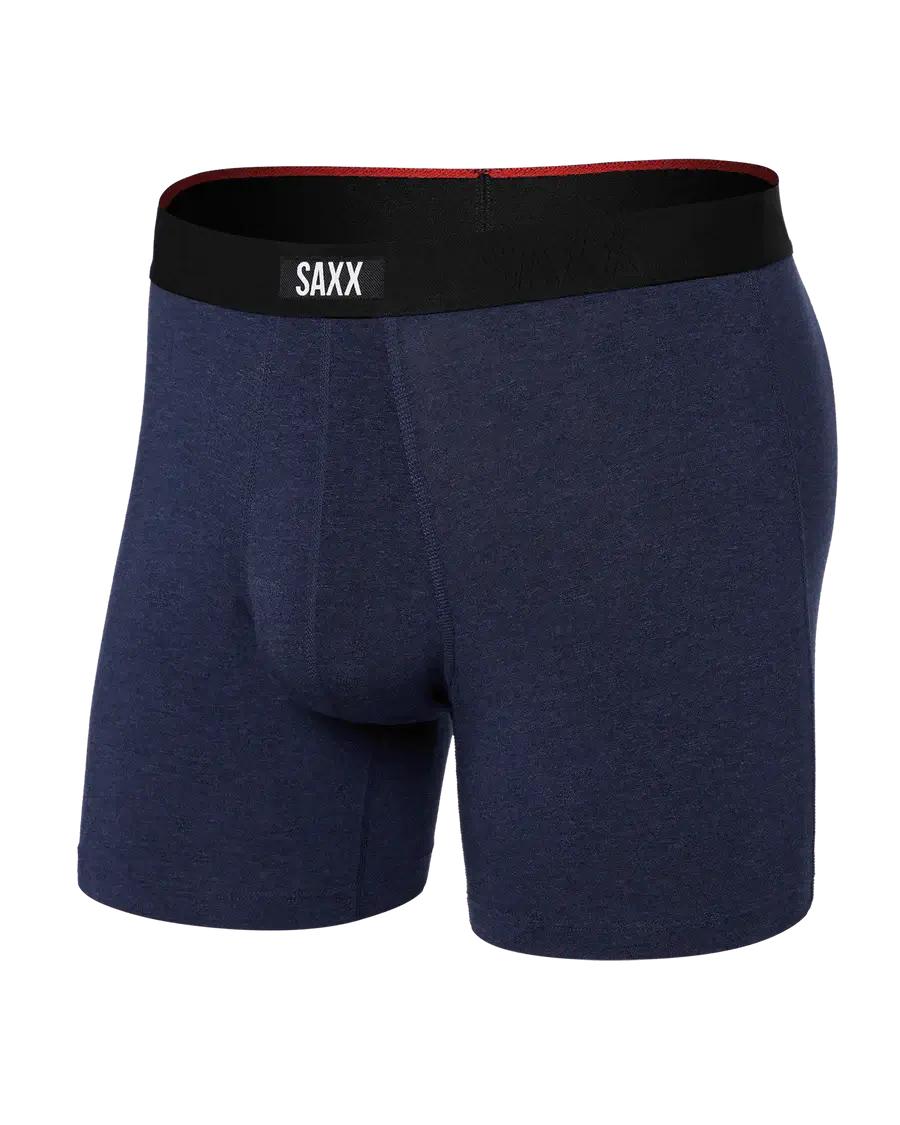 Saxx Underwear Vibe Xtra 1 Pack Soft Comfort Boxer Brief 6" - Astro Blue Heather