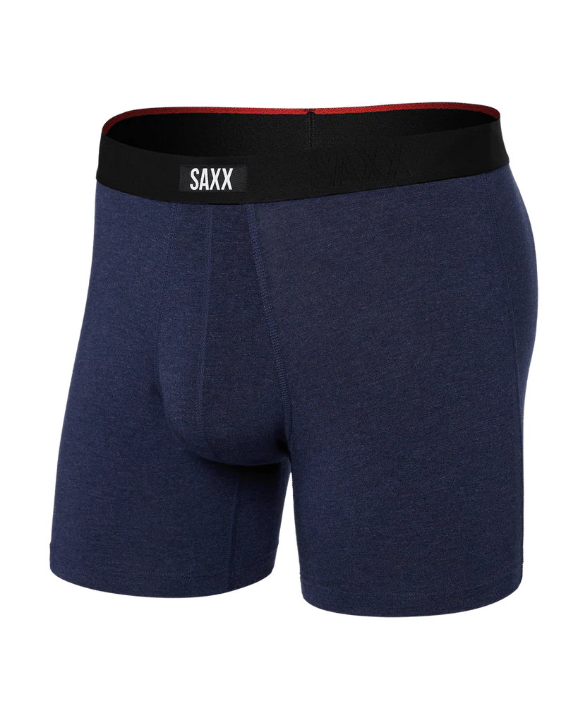 Saxx Underwear Vibe Xtra 1 Pack Soft Comfort Boxer Brief 6" - Astro Blue Heather