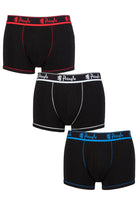 Pringle 3 Pack Cotton Stretch Men's Trunk - Black Coloured Waistbands