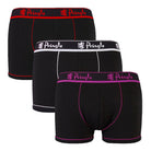 Pringle 3 Pack Cotton Stretch Men's Trunk - Black Coloured Waistbands