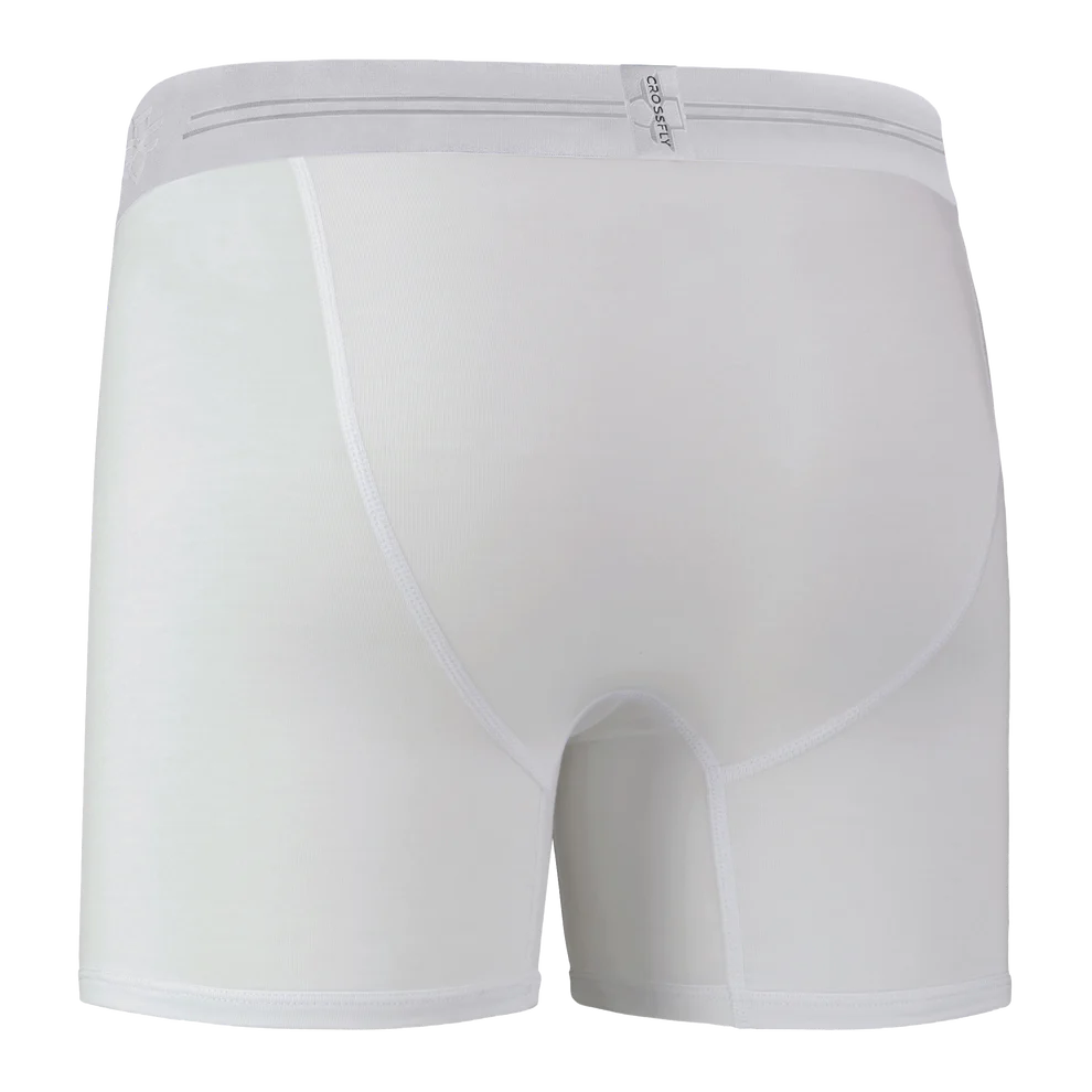 Crossfly Supersoft Modal 3 Pack Ikon Boxer Briefs - White