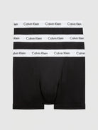 Calvin Klein 3 Pack Cotton Stretch - U2662G Normal Rise Trunks ( Black)