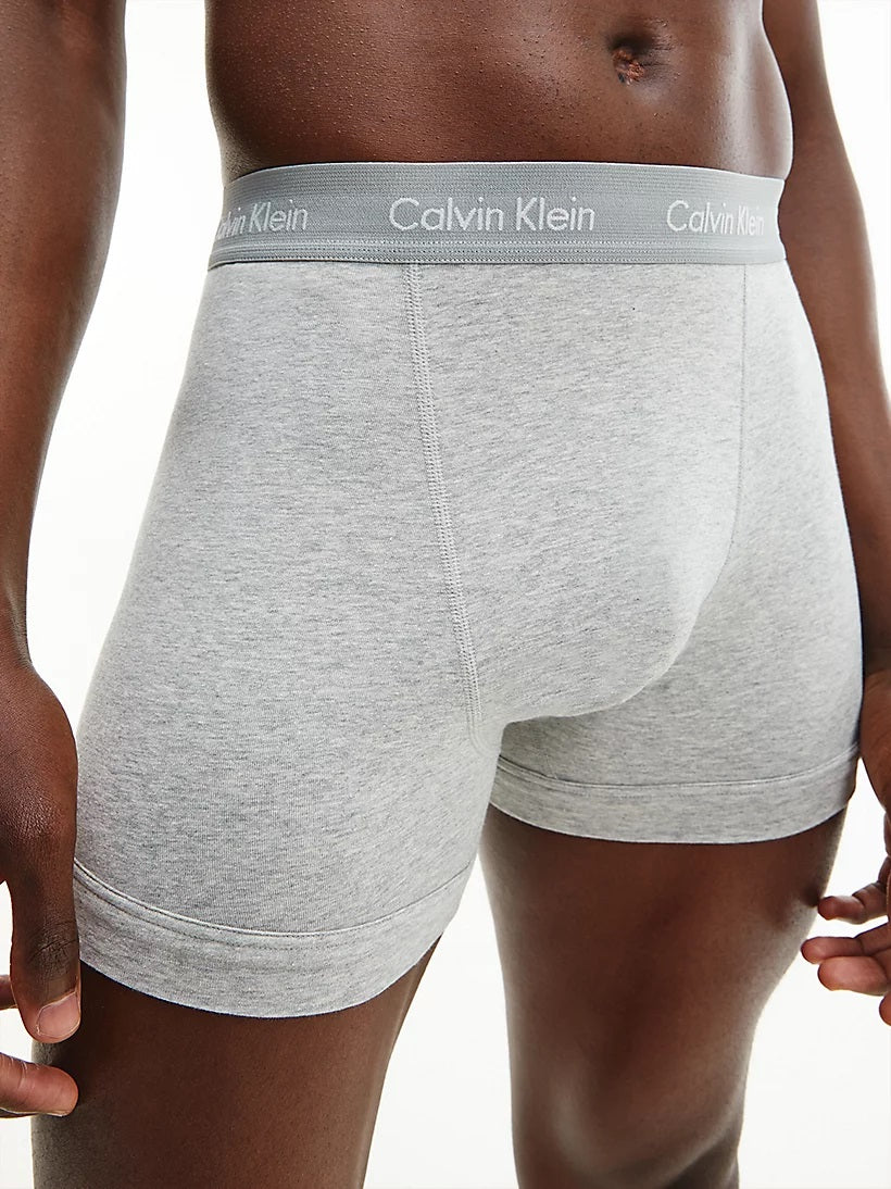 Calvin Klein 3 Pack Cotton Stretch – Trunks ( Grey Heather )