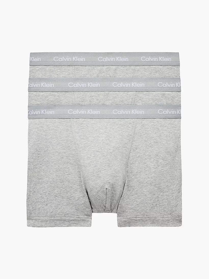 Calvin Klein 3 Pack Cotton Stretch – Trunks ( Grey Heather )