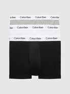 Calvin Klein 3 Pack Cotton Stretch - Normal Rise Trunks ( Black / Grey / White )