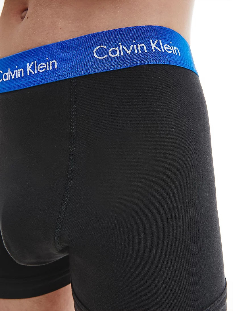 Calvin Klein Men’s - 3 Pack Cotton Stretch Trunks - Black with Contrast/WIG