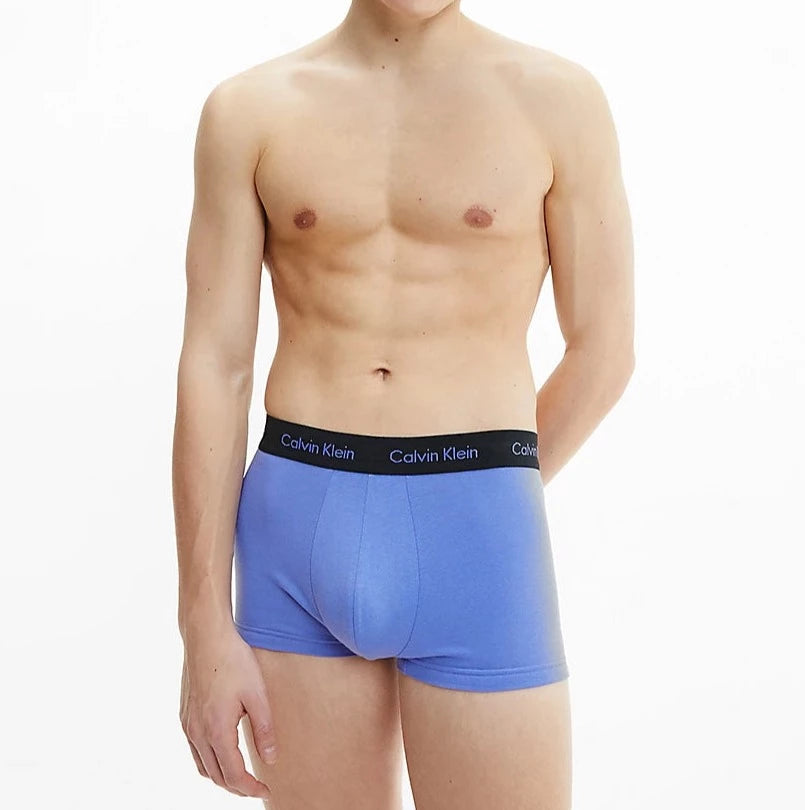 Calvin Klein 3 Pack Low rise Trunks - Cotton Stretch - ( Zero Below/Subdued/Dark Lavendar )