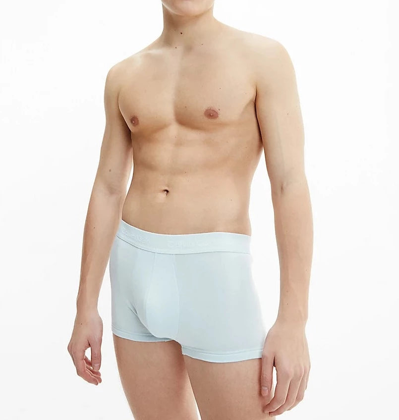 Calvin Klein 3 Pack Low rise Trunks - Cotton Stretch - ( Zero Below/Subdued/Dark Lavendar )