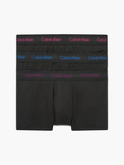 Calvin Klein 3 Pack Low rise Trunks - Cotton Stretch - ( B-Groovy Plum/bright Rose/blue Logo )