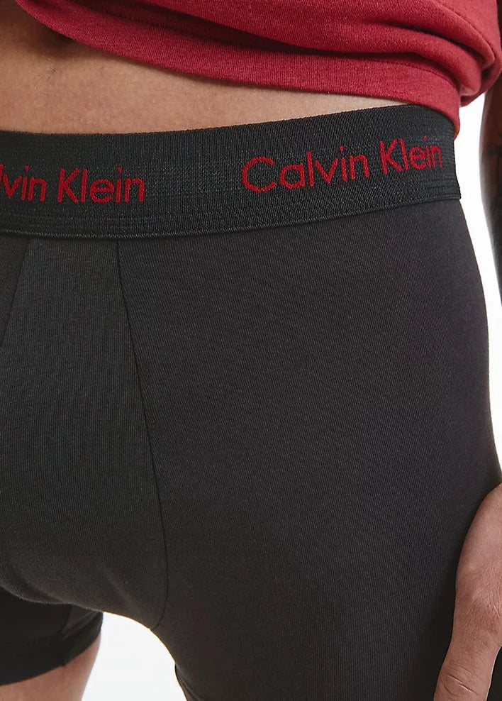 Calvin Klein 3 Pack Low rise Trunks - Cotton Stretch - Logo in Different Color