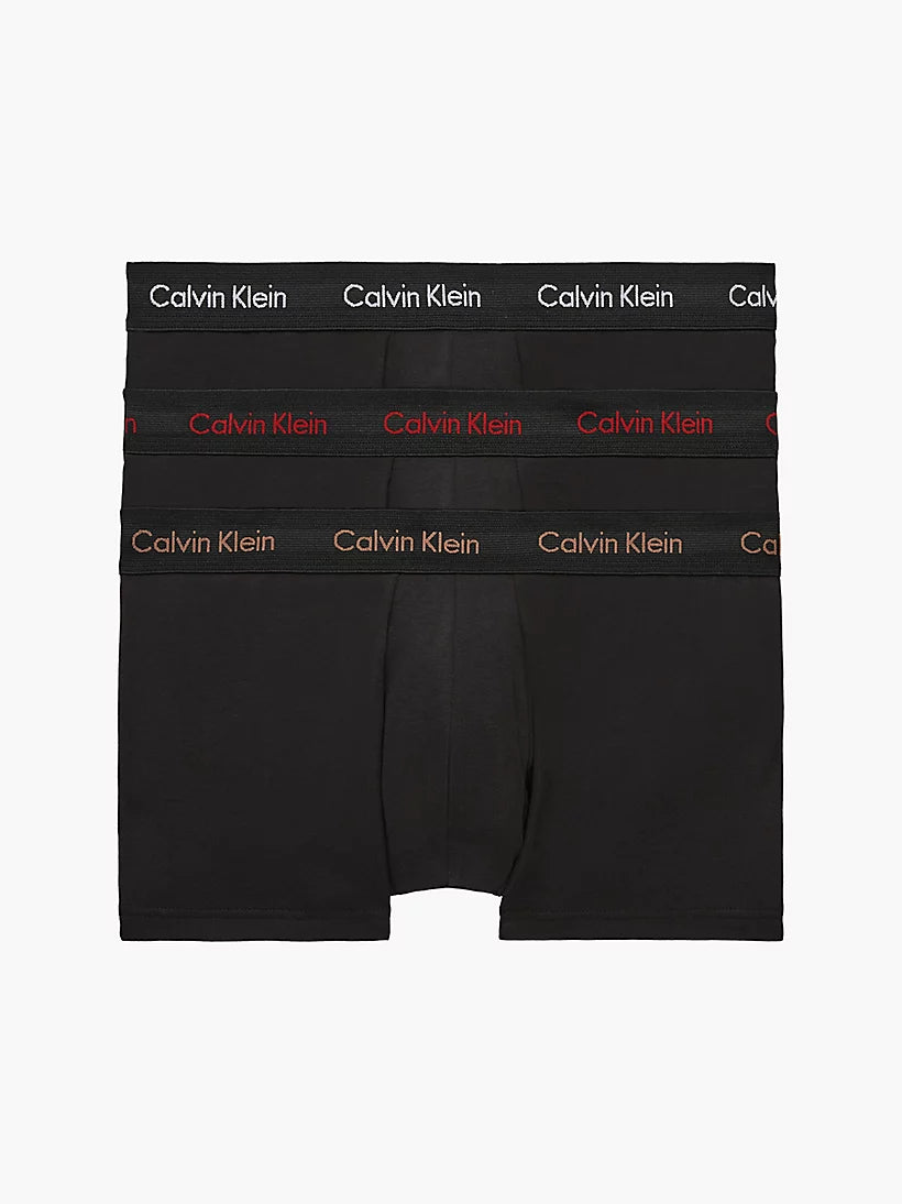 Calvin Klein 3 Pack Low rise Trunks - Cotton Stretch - Logo in Differe ...