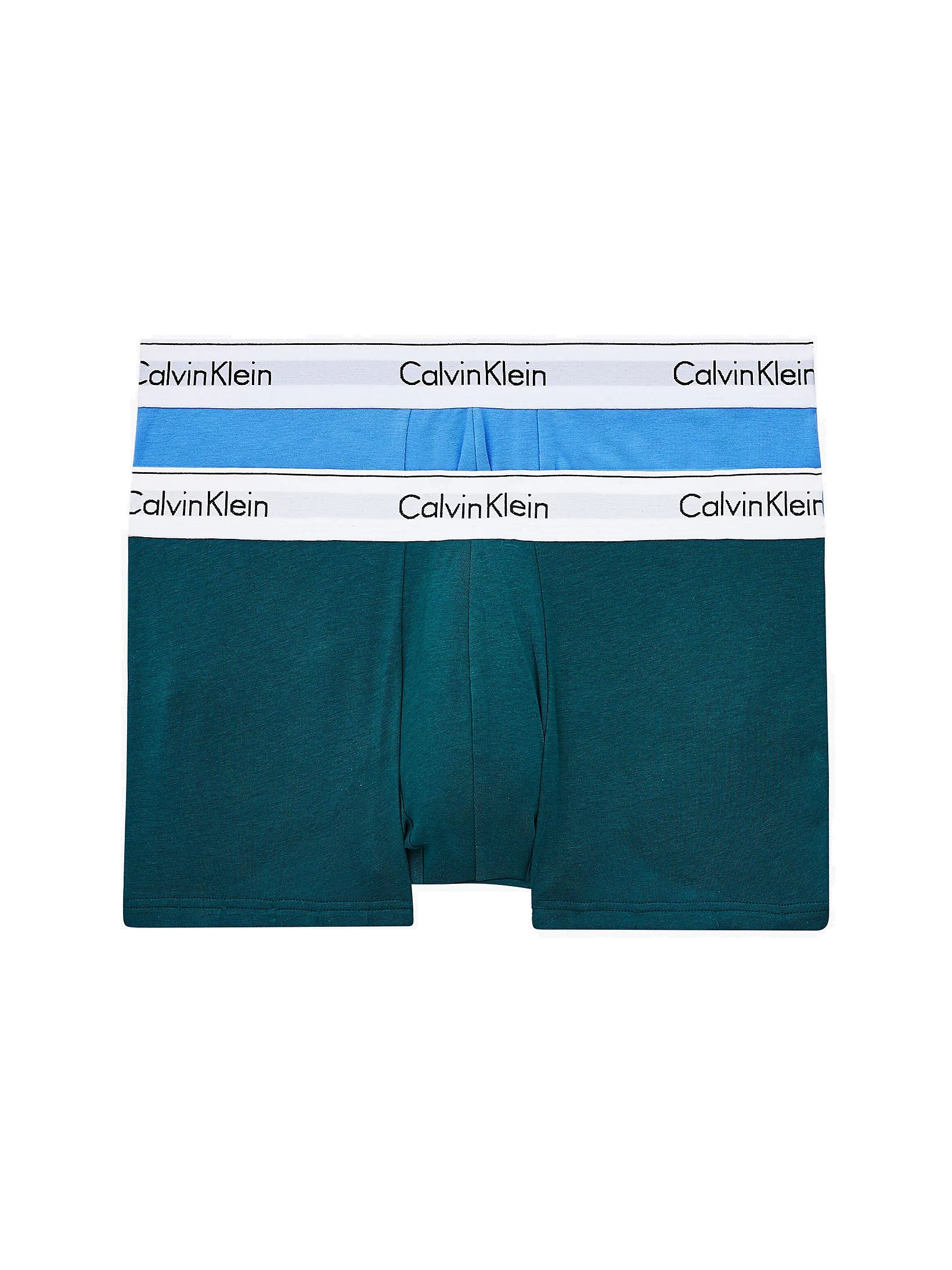 Calvin Klein 2 Pack Low Rise Trunks- Modern Cotton ( BLUE BURST/ MAYA BLUE )