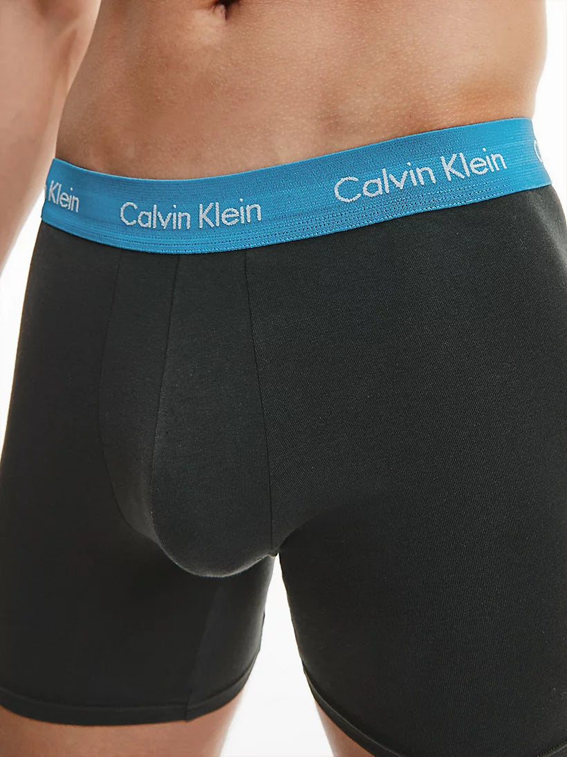 Calvin Klein - 3 Pc Boxer Briefs Cotton Stretch - Black with Contrast Waistband