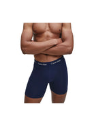 Calvin Klein 3 Pack Cotton Stretch Boxer Briefs (BLACK/BLUE/COBALT)