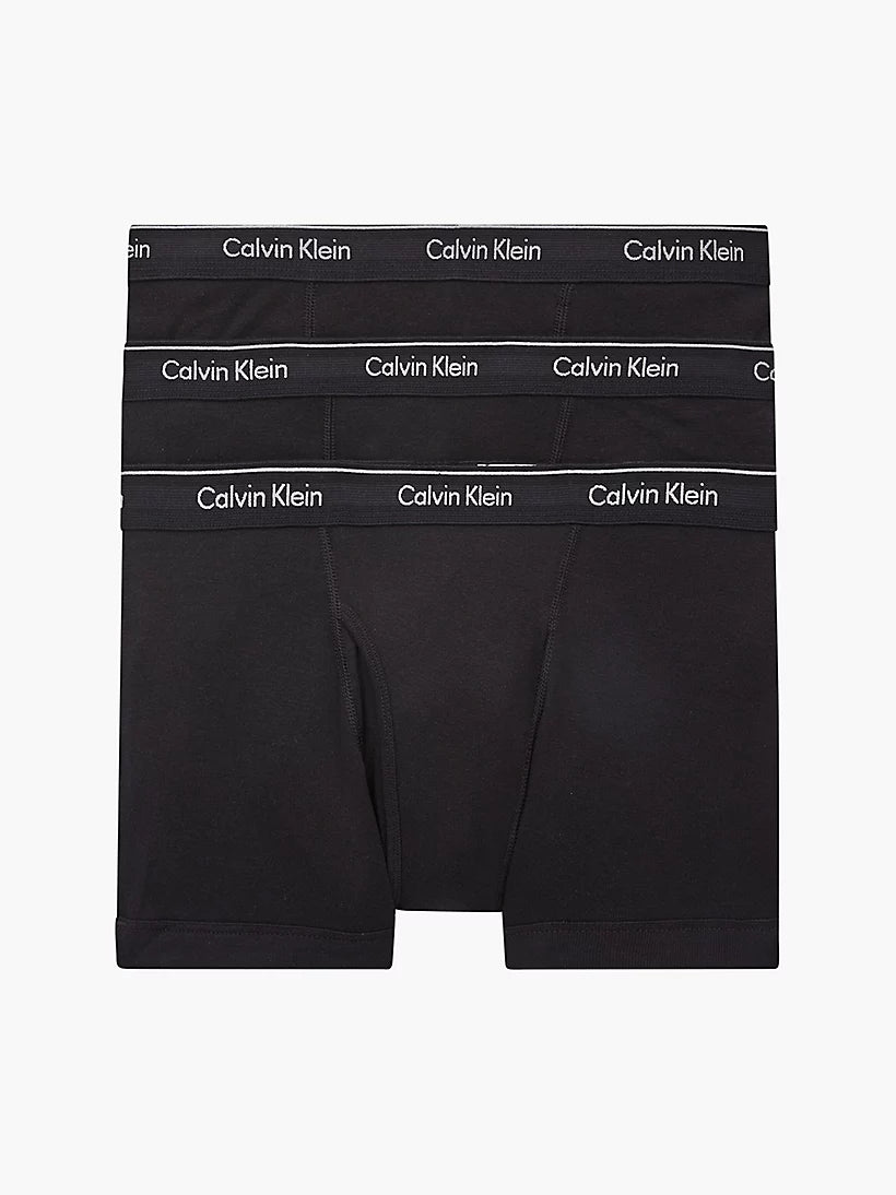 Calvin Klein 3 Pack Trunks - Pure Cotton Classics - Black