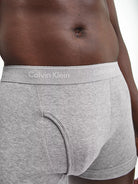 Calvin Klein 3 Pack Pure Cotton Classic Fit Trunks - Black/White/Grey Heather