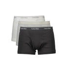 Calvin Klein 3 Pack Pure Cotton Classic Fit Trunks - Black/White/Grey Heather