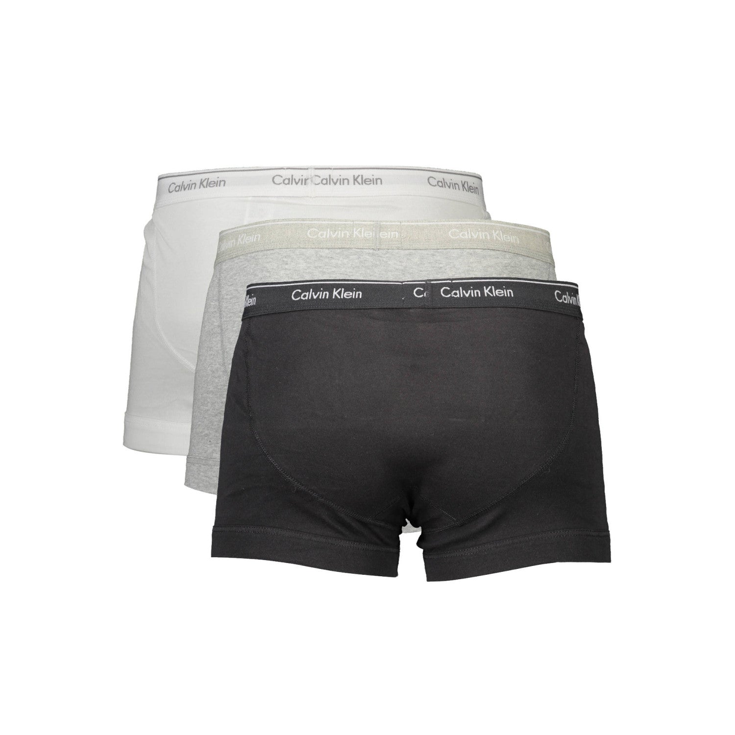 Calvin Klein 3 Pack Pure Cotton Classic Fit Trunks - Black/White/Grey Heather