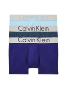 Calvin Klein 3 Pack Trunks- Steel Cotton ( Hemisphere / Hydrangea / Purple Fuss )