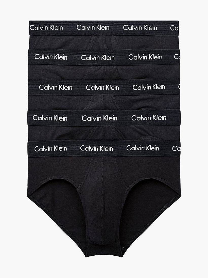 Calvin Klein 5 Pack Cotton Stretch Hip Briefs - Black