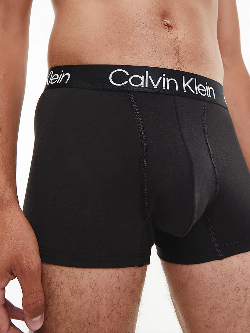 Calvin Klein 3 Pack Modern Structure Trunk - Black/ Exact/ Faded Grey