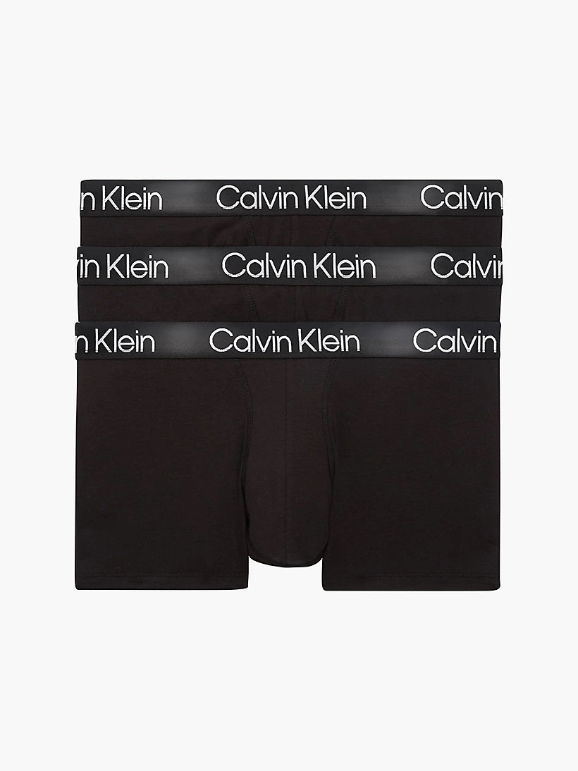 Calvin Klein 3 Pack Modern Structure Trunks - Black