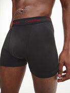 Calvin Klein - 3 Pack Limited Edition Trunks - Different Color Logo on Black