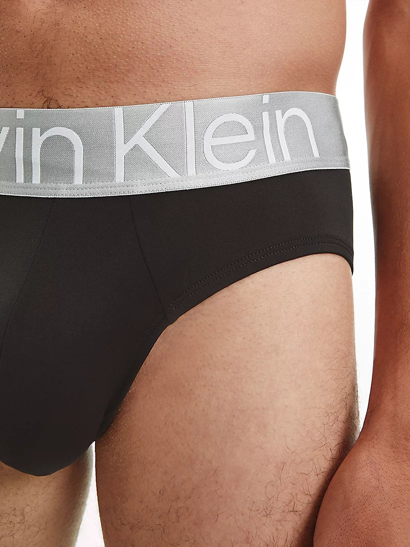 Calvin Klein 3 Pack Steel Micro Hip Briefs - B-Red Carpet/ White/ Tuffet Logos