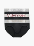 Calvin Klein 3 Pack Steel Micro Hip Briefs - B-Red Carpet/ White/ Tuffet Logos