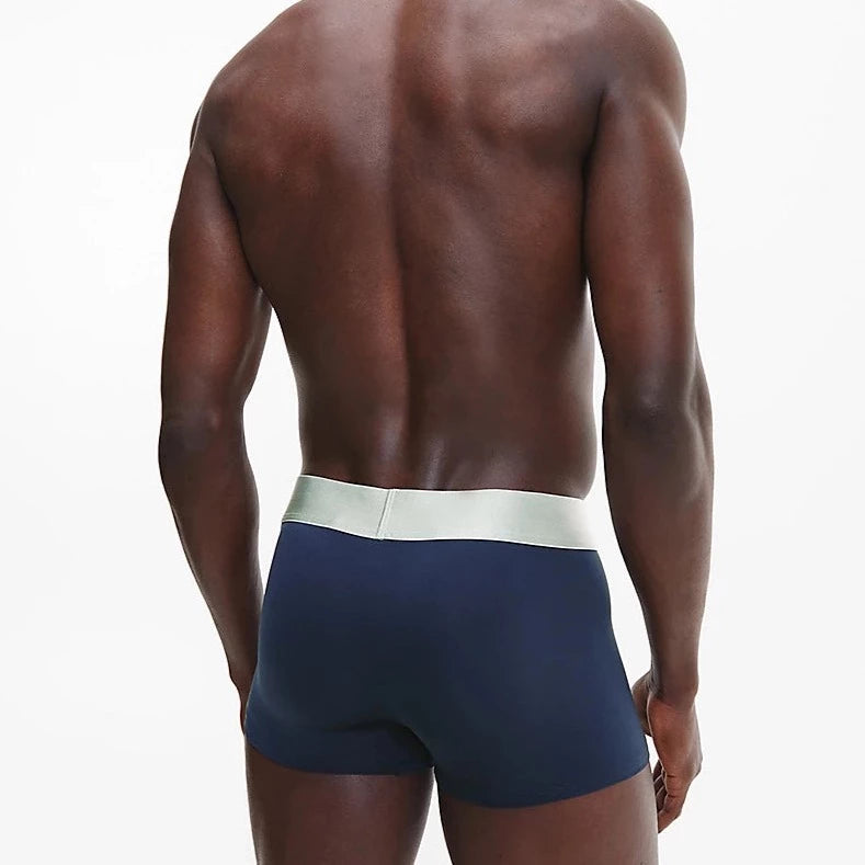 Calvin Klein - 3 Pack Steel Micro Trunks - Red / Storm Cloud / Blue