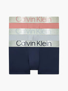 Calvin Klein - 3 Pack Steel Micro Trunks - Red / Storm Cloud / Blue