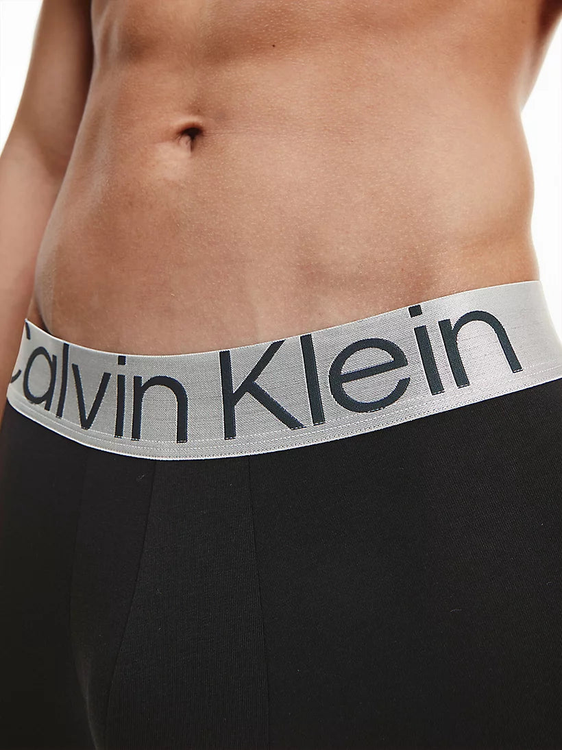 Calvin Klein 3 Pack Steel Cotton Trunks - Black