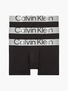 Calvin Klein 3 Pack Steel Cotton Trunks - Black