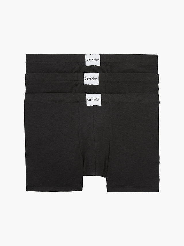 Calvin Klein 3 Pack Trunks, Pure Cotton - Black