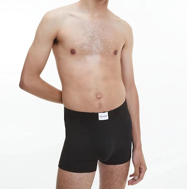 Calvin Klein 3 Pack Trunks, Pure Cotton - Black