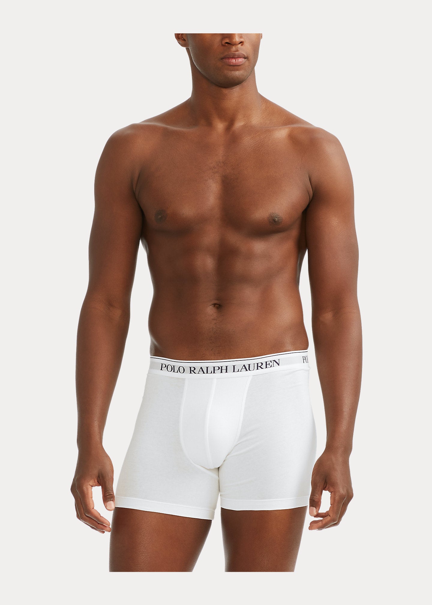 Polo Ralph Lauren 3 Pack Stretch Cotton Boxer Briefs - White / Heather / Black